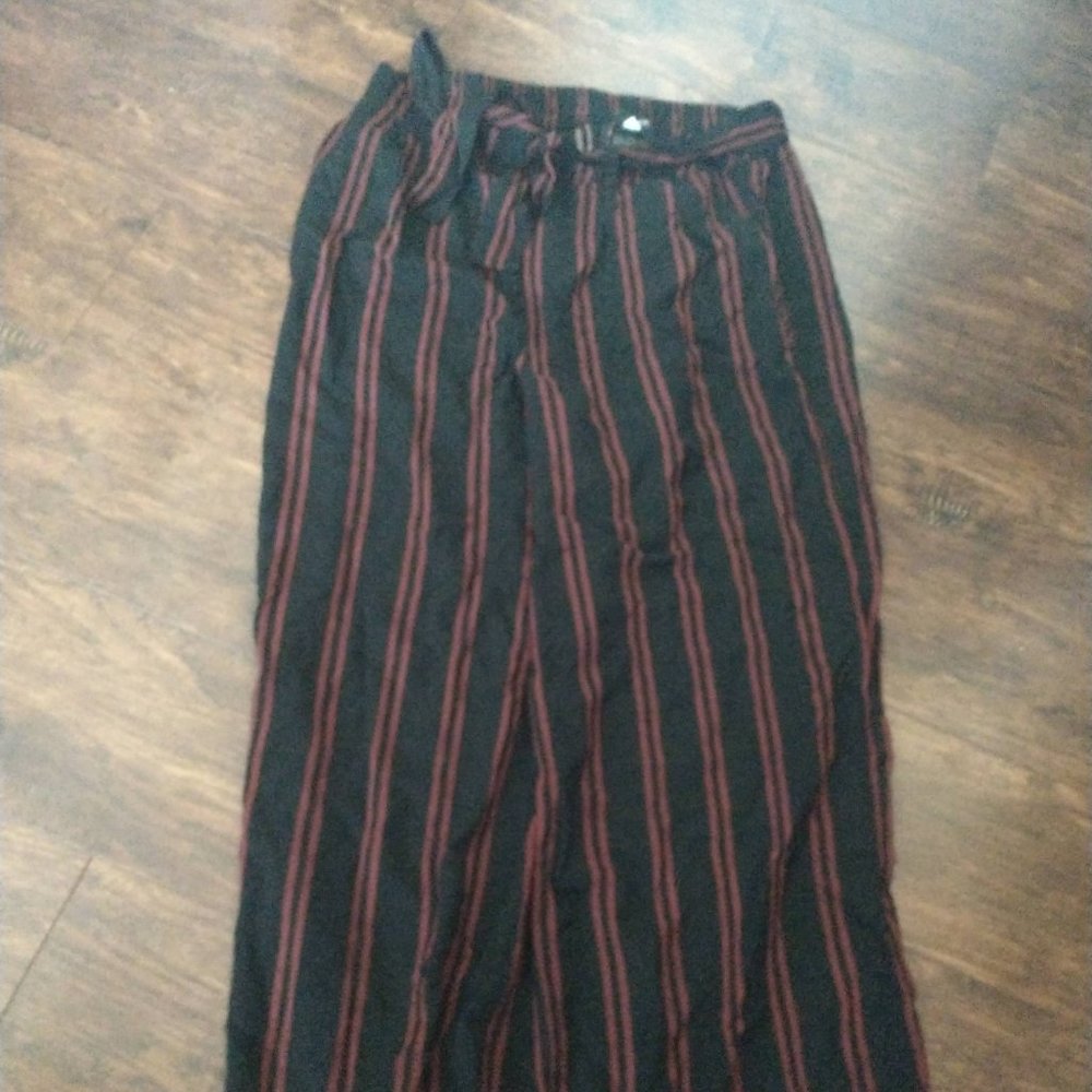 Stripped wide leg pant